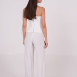 Elegant White Long-Line Corset