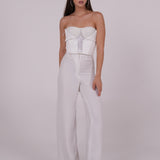 White Ribbon-Flap Top