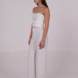 White Ribbon-Flap Top