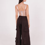 Embellished Satin Net Bustier