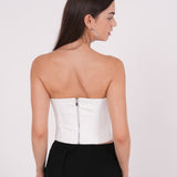 Crepe Black & White Corset