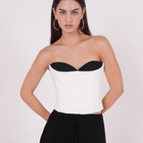 Crepe Black & White Corset