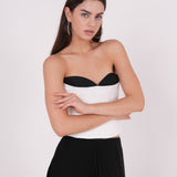 Crepe Black & White Corset