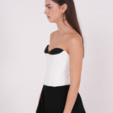 Crepe Black & White Corset