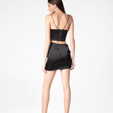 Asymetrical Black Mini Skirt
