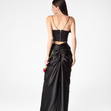 Midnight Draped Skirt Set