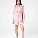 Blush Draped Coat