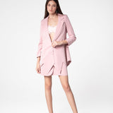 Blush Draped Coat