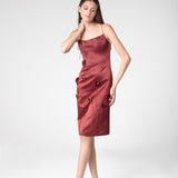Crimson Rose Detailed Evening Dress