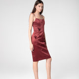Crimson Rose Detailed Evening Dress