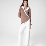 Mocha Elegance Blazer Cum Dress