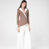 Mocha Elegance Blazer Cum Dress
