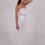 Quilted White Bustier