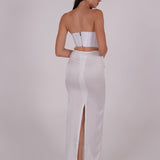 Quilted White Bustier