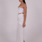 Quilted White Bustier