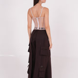 Peach Net Corset