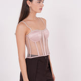 Peach Net Corset