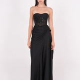 Silk Draped Skirt