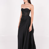 Silk Draped Skirt