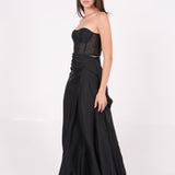 Silk Draped Skirt