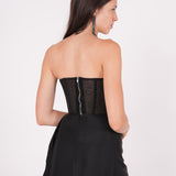 Embellished Black Net Bustier