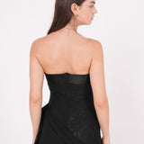 Long Black Draped Dress