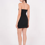 Embellished Black Mini Dress