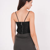 Long Quilted Black Corset