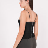 Long Quilted Black Corset