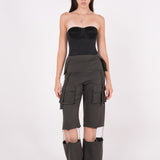 Olive Chain-Link Cargo Pant