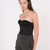 Beaded Satin Corset