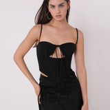 Front tied corset