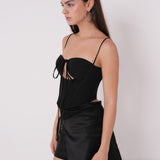 Front tied corset