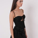 Front tied corset