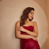 Raashi Khanna in Crimson Dream Gown